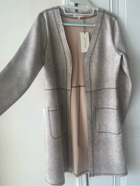 Solitaire Womens Snakeskin Open Front  Coat/Duster Size  M